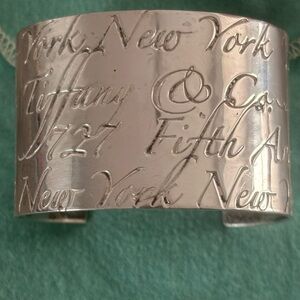 Tiffany & Co Paloma Picasso Notes Wide Sterling Silver Cuff Bracelet 925